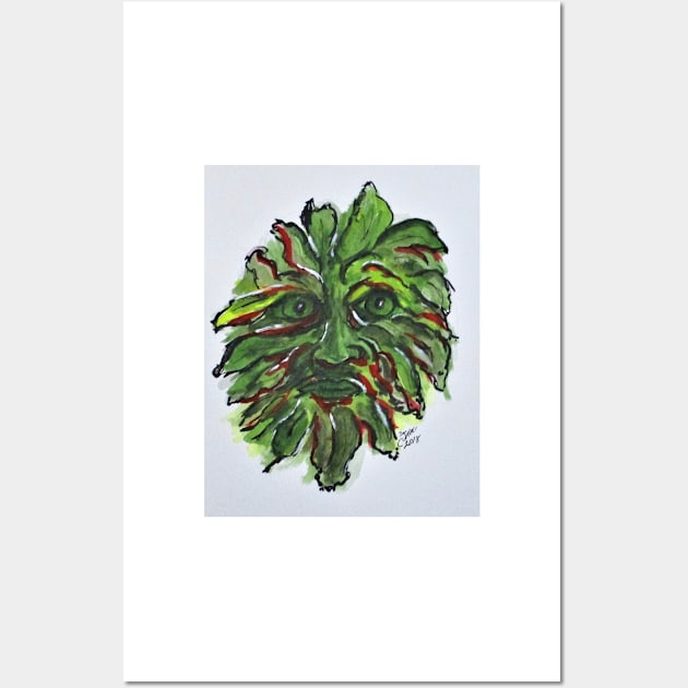 Fall Green Man Wall Art by cjkell